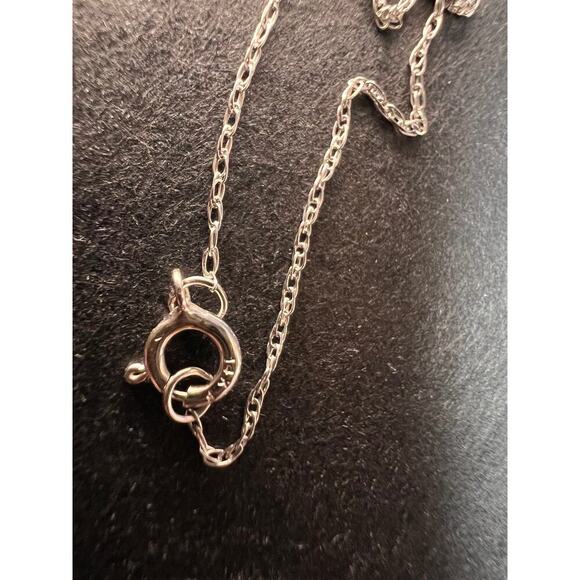 NEW 14k white gold 18 inch cable chain .45 grams - Picture 3 of 9